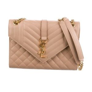 Saint Laurent 2021 Medium Monogram Triquilt Envelope Bag